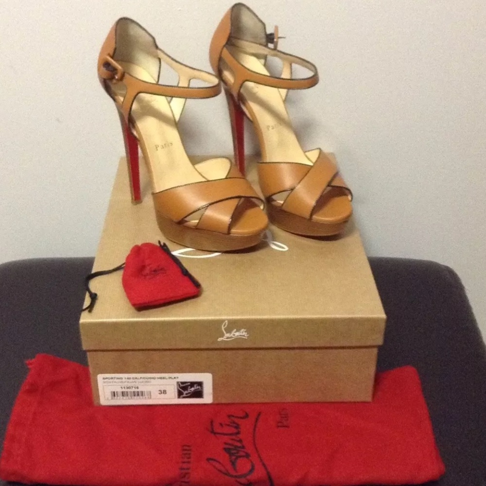 Christian Louboutin SPORTING Leather Buckle Ankle